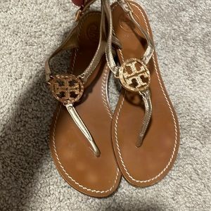 Tory Burch size 7.5 bronze Miller Sandals.  Gently worn